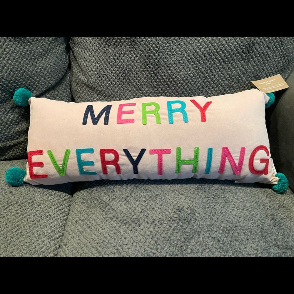 CUPCAKES & CASHMERE Merry Everything Throw Pillow